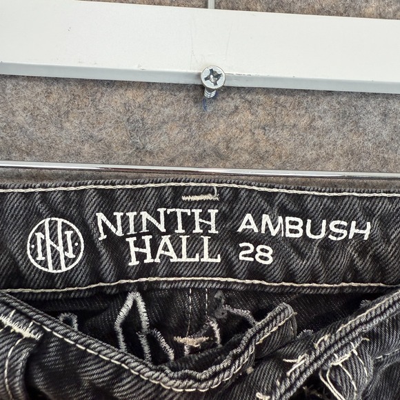 Ninth Hall Ambush Jeans Men 29 Embroidered Pockets Snake Eagle Baggy Denim Skate - Picture 7 of 16